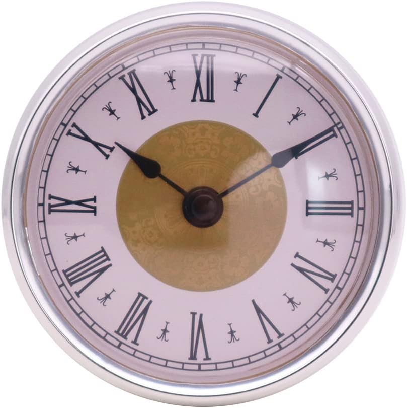80 mm Retro Quartz Clock Insert Round Wall Clock Head Movement DIY Clock Head Inlaid Roman / Arabic Numbers for Bedroom School