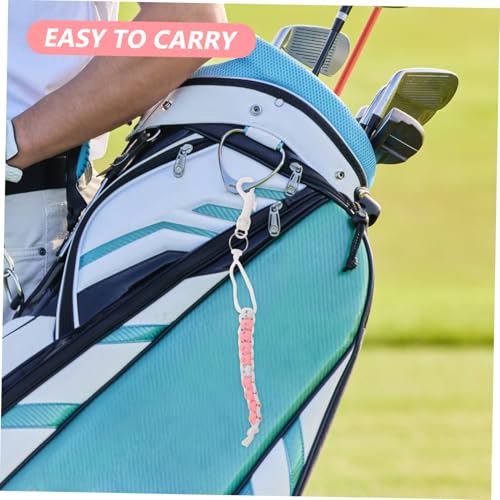 Contador manual de golpes de golf con cuentas y pulsera rosa miniatura 6