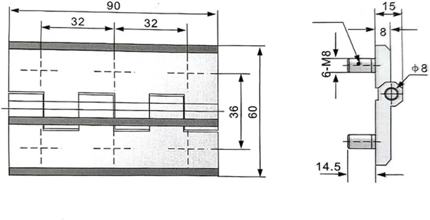 Frame Concealed Cabinet Door Hinge CL226-5A Zinc Alloy Large Hinge Six Leg Bearing High Belt Stud Black