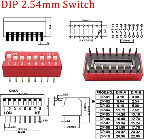 Interrupteur à cadran DIP Switch rouge pour sécuriser les configurations - 4