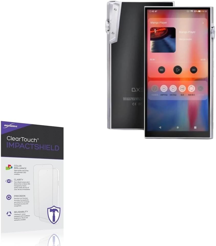 BoxWave Screen Protector Compatible With iBasso DX340 - ClearTouch ImpactShield (2-Pack), Impenetrable Screen Protector Flexible Film