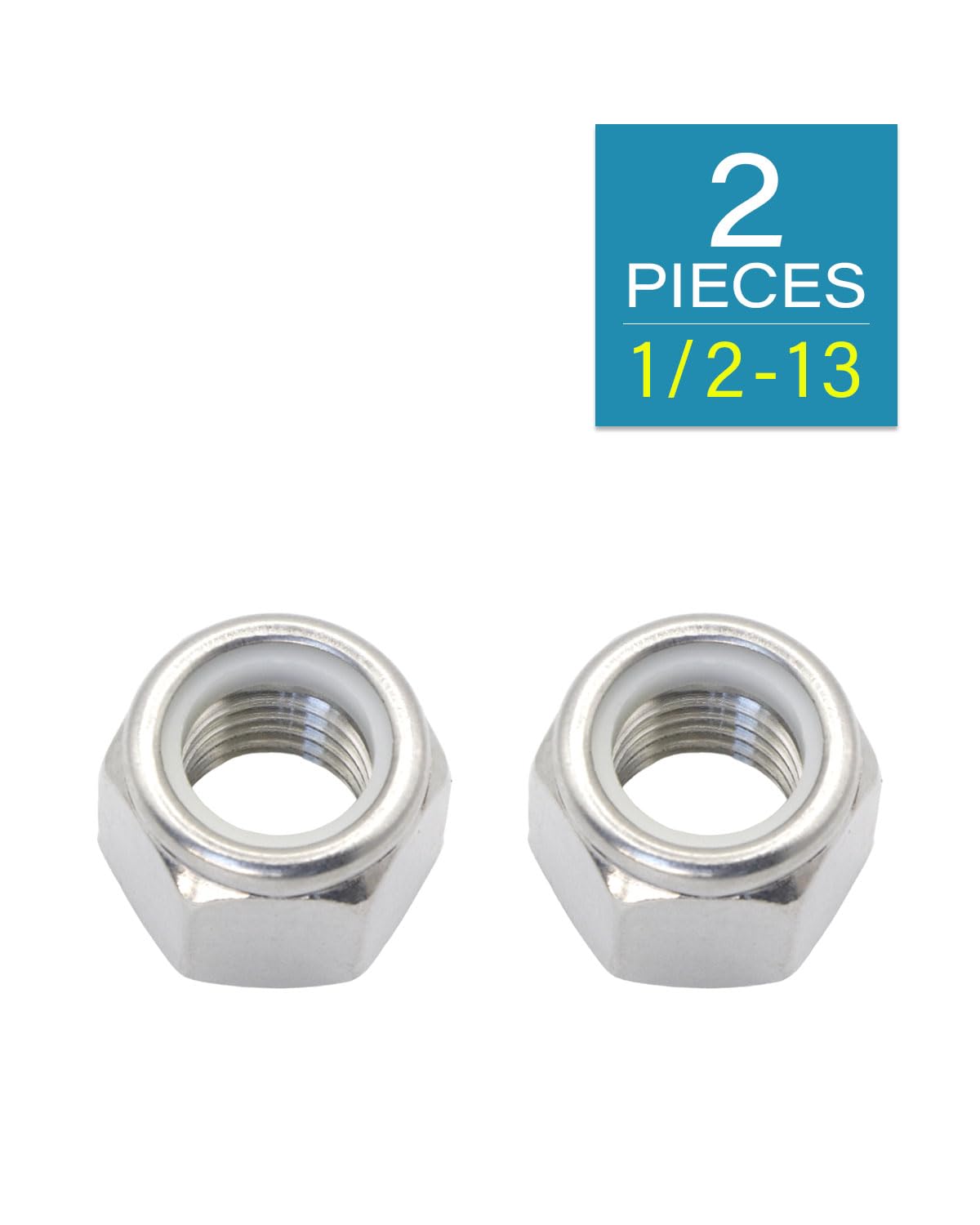 IMScrews 3/4-10 Stainless Steel Locknuts – 304 Grade, DIN985, Nylon Insert, Vibration-Resistant, 2-Pack