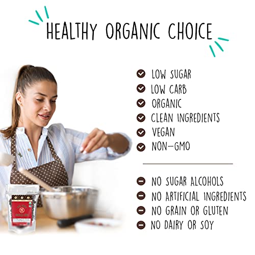 Bhu Keto Semi Sweet Chocolate Chips - 0G Sugar, 2G Net Carbs - Organic & Vegan Baking Chocolate Made With Dairy-Free & Clean, Non-Gmo Ingredients (8 Oz, 2 Bags) #TOP3