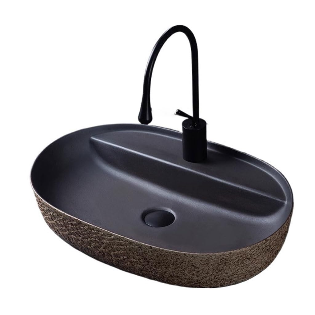 Miroooo B Athroom Countertop Vessel Sink Alcony Wash Asin Retro Above Counter Separate Homestay Creative With Hole Athroom Sinks