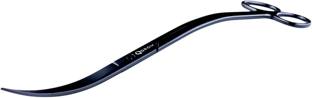Q-Grow Exzellence aquascaping aquarium stainless steel wave scissors black - 25 cm