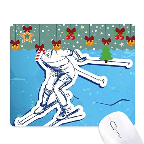 Alfombrilla de ratón con ilustración de acción de deportes de invierno para escritorio de PC