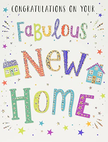 Piccadilly Greetings Modern Congratulations New Home Card - 8 x 6 inches - Regal Publishing