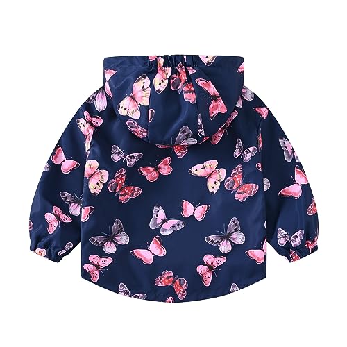Qfajcp Casaco corta-vento infantil para meninos e meninas, manga comprida, à prova de neve, com zípe