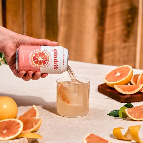 Spindrift Sparkling Water, Grapefruit, Real Squeezed Fruit, 12 Fl Oz, 24 Pack - image 6