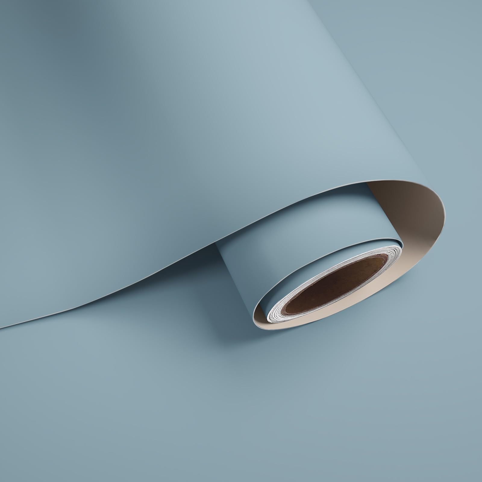 VaryPaper Peel and Stick Greyish Blue Wallpaper 40cmx800cm Sticky Back Plastic Light Blue Stick on Wallpaper for Living Room Bedroom Vinyl Wrap for Cupboards Counter Top Vinyl Covering Lining Paper