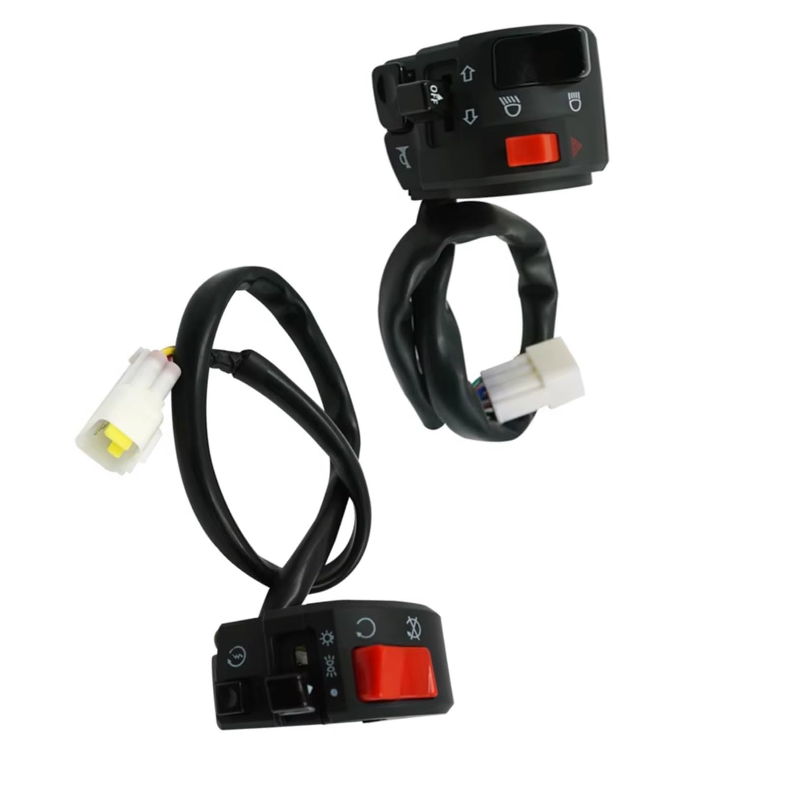 Interruttore Moto Da 7/8 "22mm Controllo Manubrio Per Pulsante Clacson Universale Indicatore Di Direzione Avvio Elettrico Fendinebbia Manubrio Kill Interruttore(Left And Right)
