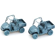 MRY-SFW XJT87397 1/87 HO Scale Miniature Factory Building Military Car Railroad Track Accessory Props Diorama Scenery Heavy-Duty UTV Multi-Functional Vehicle