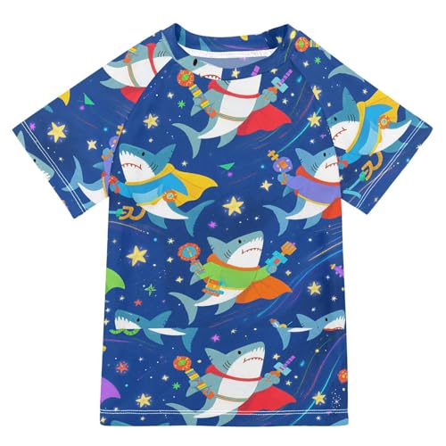 Navy Blue Shark Short Sleeve Girls Bathing Suit Swimsuit Kids Girls Rash Guard Boys for 3-12 Years Traje de bano de Sirena para nina