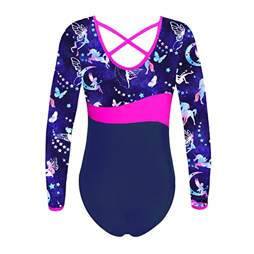 Hansber Big Girls Gymnastics Biketard Shorts Set Digital Printed Ballet Leotard with Bottoms Swimsuit4