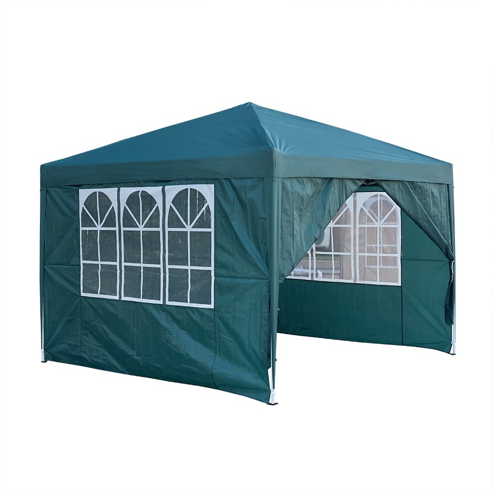 Panana 2.5 X 2.5m Pop Up Gazebo Waterproof Outdoor Garden Marquee Awning Party Tent Canopy and Carry Bag (Green)