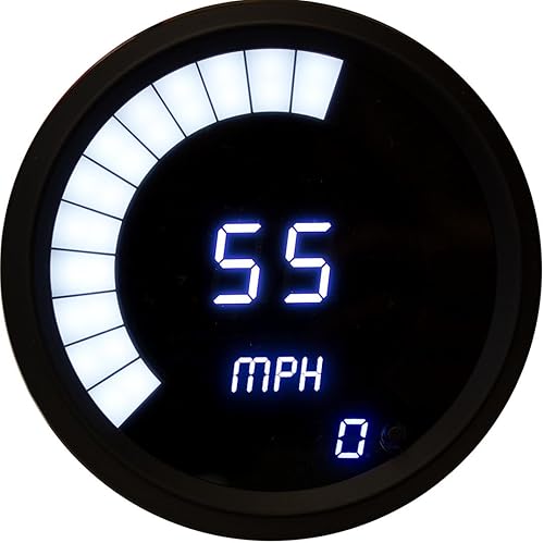 Intellitronix Velocímetro digital LED blanco