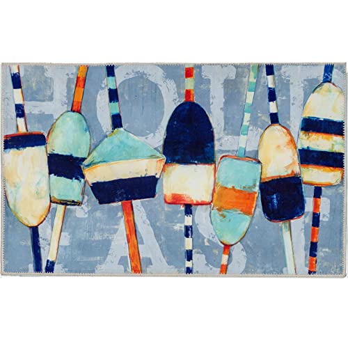 Coastal Buoys Olivia's Home - Alfombra decorativa (55,88 x 81,28 cm)