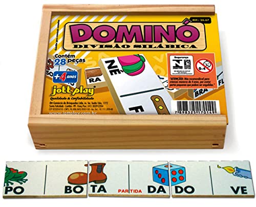 Dominó Divisão Silábica 28 Peças - Jottplay