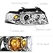 VIJKRFA Chrome Dual RGB 3D Halo Projector Headlight Amber Signal for A4 1996-2001 for A4 Quattro 1996-2001 B5 Driver Side&Passenger Side ABS Plastic (Housing) / Polycarbonate (Lens) Clear