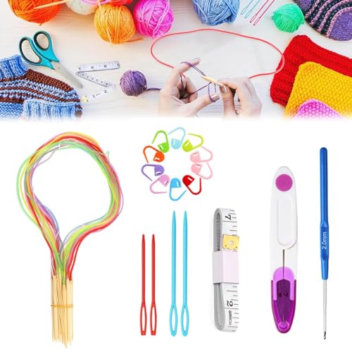 CANCYCC 18 Paar Rundstricknadel Stricknadeln Bambus Set 100 cm Doppelspitze Stricknadeln Rundstricknadeln mit Zubehör, Natur Bambus Rundstricknadeln für Anfänger und Profis, 2,5 mm bis 10,0 mm CANCYCC 18 Paar Rundstricknadel Stricknadeln Bambus Set 100 cm Doppelspitze Stricknadeln Rundstricknadeln mit Zubehör, Natur Bambus Rundstricknadeln für Anfänger und Profis, 2,5 mm bis 10,0 mm