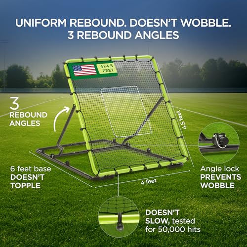 image for ZivPlay Baseball Rebounder Net Bounce Back Net Fielding Trainer for Ba