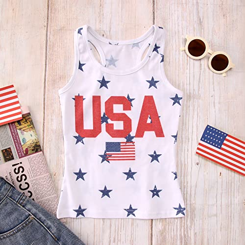 4th of July Tank Top for Women Kids USA American Flag Family Matching Outfits Girls Boy Sleeveless Patriotic Shirts3