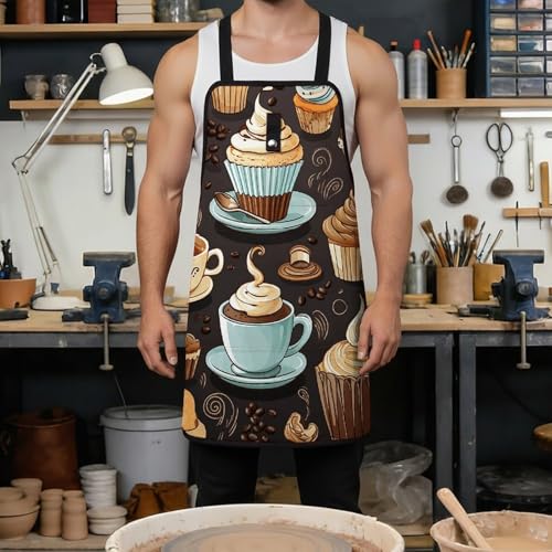 Delantal de taller ajustable con 8 bolsillos para hombres y mujeres miniatura 4