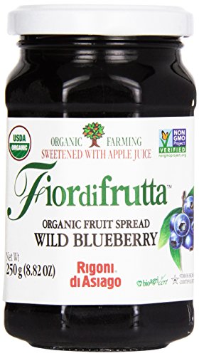 Rigoni Di Asiago Fiordifrutta Organic Fruit Spread, Wild Blueberry, 8.82 Ounce #TOP7