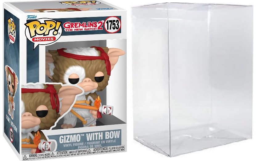 Funko Pop! Movies Gizmo con lazo, Gremlins 2: The New Batch, figura de vinilo #1753 con funda protectora