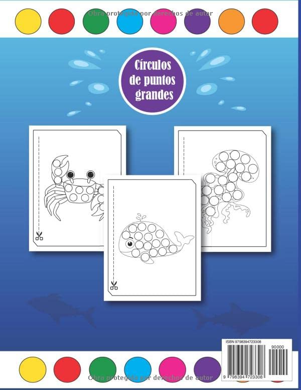 Miniatura 2 de Animales Del Mar Libro De Pintar Para Niños Una Guía De Animales Marinos Divertidos Con Marcadores De Puntos Para Niños, Niños Pequeños