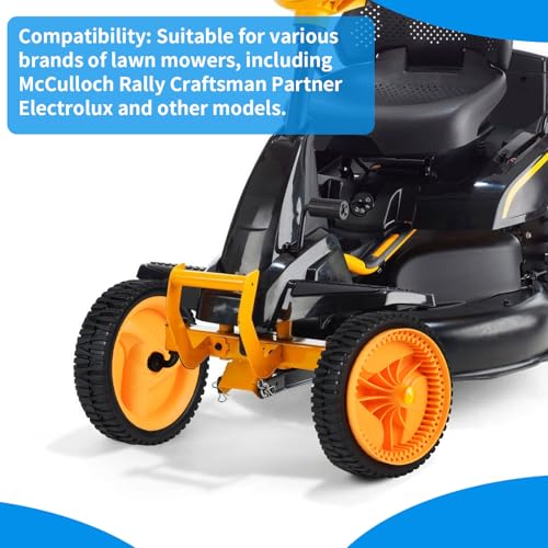 SWAWIS 2 Stück Rasenmäher Antriebsrad 195 mm x 45mm Rasenmäher Reifen mit Lager Universal Vorderrad Räder 53 Zähne Kompatibel mit McCulloch, Rally Craftsman Partner Electrolux und andere Rasenmäher – Bild 5
