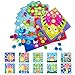 Produktbild Geekper Mosaik Steckspiel ab 2 3 4 5 Jahre, Mosaik Steckspiel für Kinder Steckspiel ab 2 3 4 5 Kinderspielzeug Montessori Spielzeug 2 Jahre für Geburtstag Geschenk, 10 Karten und 58 Steckperlen