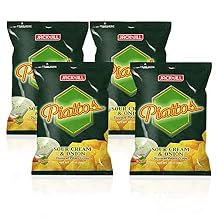 Jackn Jill Piattos Potato Crisps - Potato Chip Snacks with Sour Cream & Onion Flavor, 3 Oz 85g, 4 Pack
