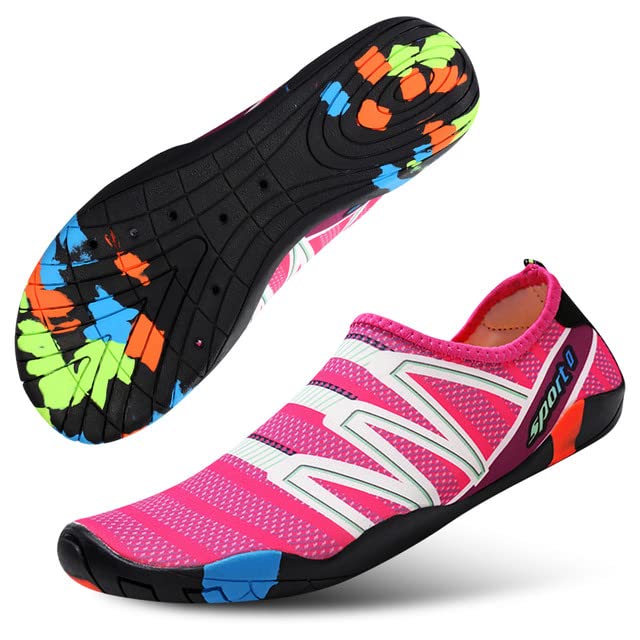 Padgene Zapatillas de Buceo Acuáticas Zapatos de Agua Descalzos Playa Natación Surf Yoga Deporte Verano Transpirable Antideslizante Secado Rápido para Adulto Unisex Hombre Mujer