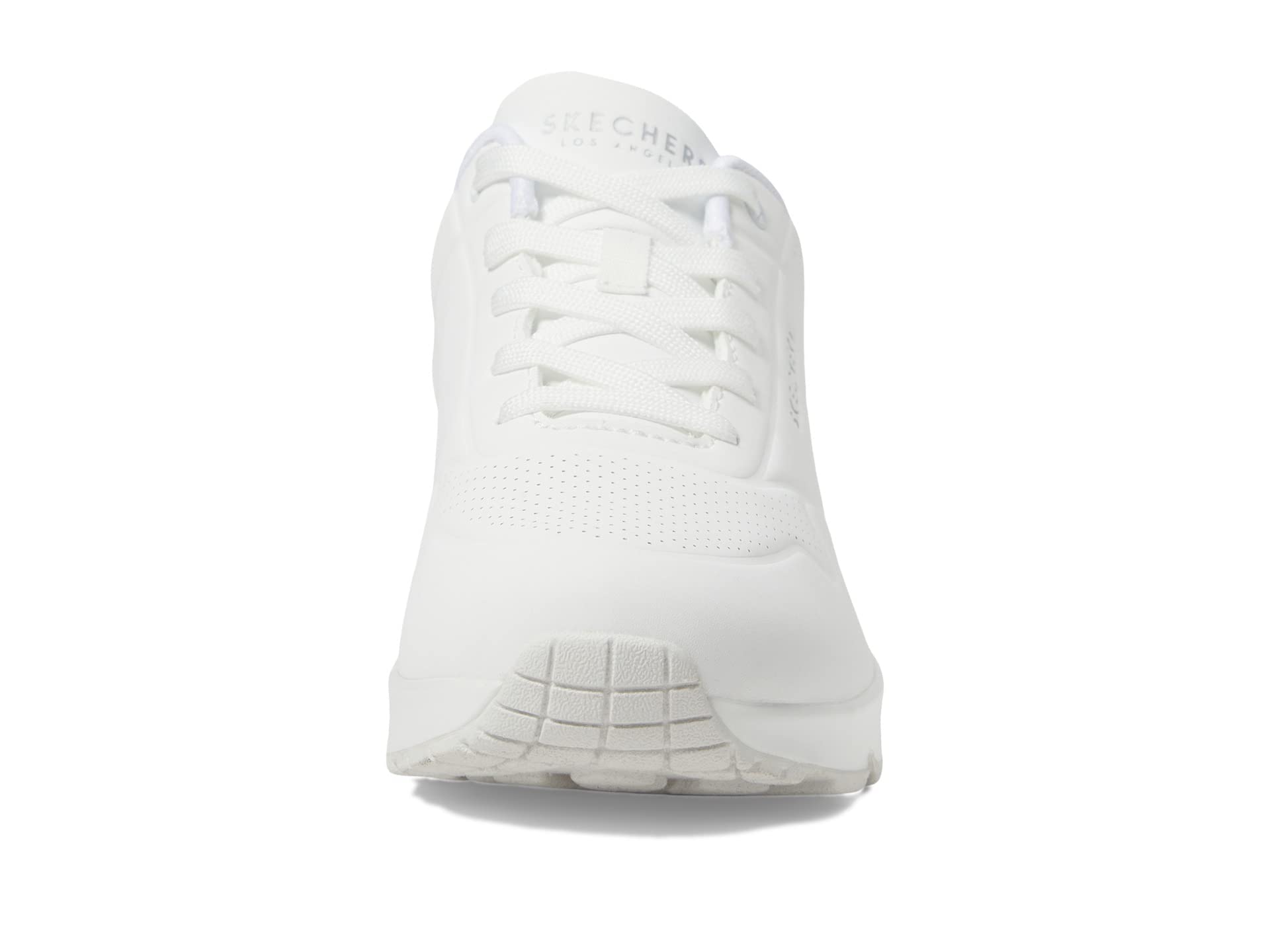 Skechers Damen Uno Stand On Air Sneakers, White Durabuck Mesh, 37.5 EU