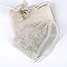 Pangda 100 Pieces 4 x 3 Inches Muslin Cotton Drawstring Bags Canvas Linen Sachet Bag for Storage Teas Spices Soaps Candy Jewellery Party Home Supplies