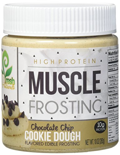 You Fresh Naturals - Chocolate Chip Cookie Dough Muscle Frosting - High Protein (10 grams) Gluten Free Cashew Nut Butter - Easy To Use and Versatile