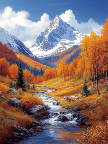Diamond Painting Automne grand format 100x135 cm pour loisirs créatifs