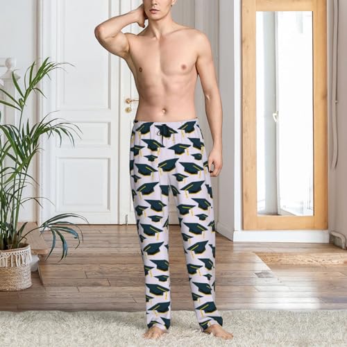 Graduation Hats Mens Pj Pants,Soft Men Lounge Pants,Mens Pajama Pants Bottoms,Sleep Pants For Men2