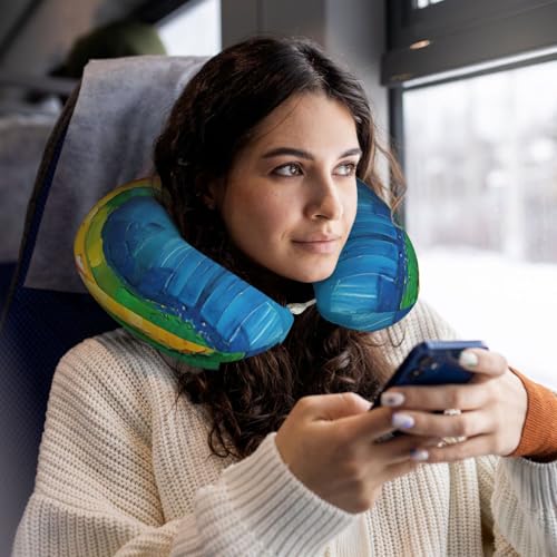 Almohada de espuma viscoelástica para viaje U miniatura 6