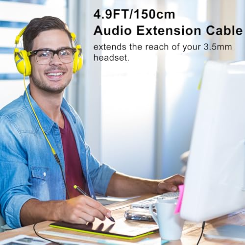 Cable Extensor de Auriculares 3.5mm TRRS Macho a Hembra 1.5m miniatura 4