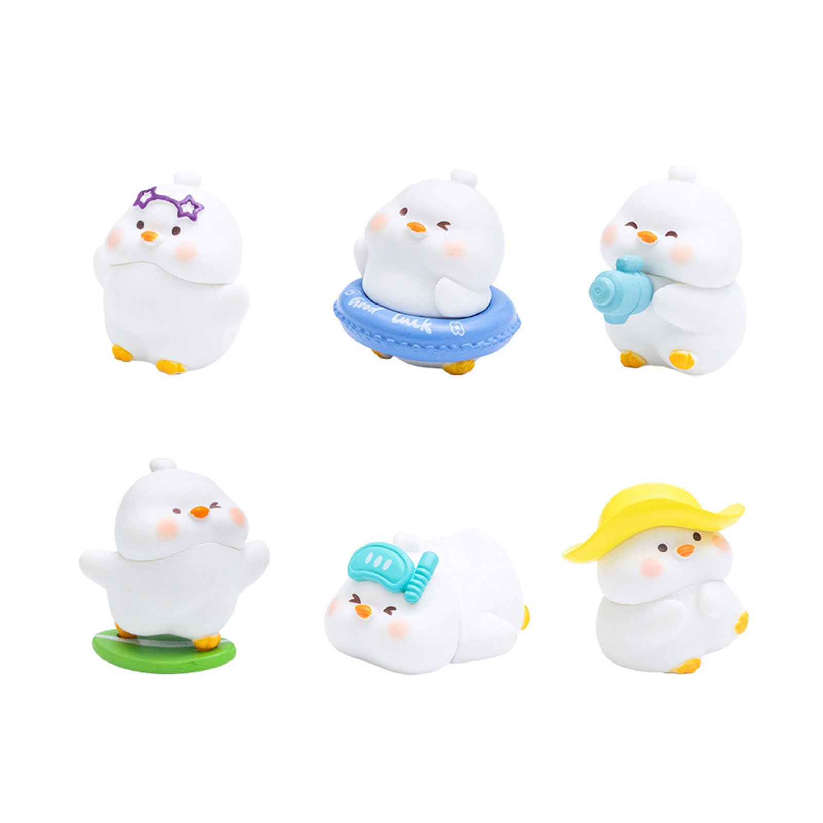 Ljmyy Miniature Ducks Figurines Cake Toppers,Minis Ducks Figures Diys Craft Plant Pots Fairy Garden Landscape Decors Ornament