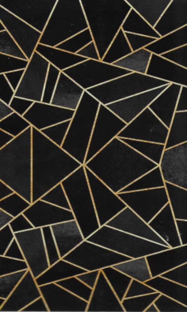 TPS JAUDO_50 Rug, Polyester, Black/Gold, x_80_cm