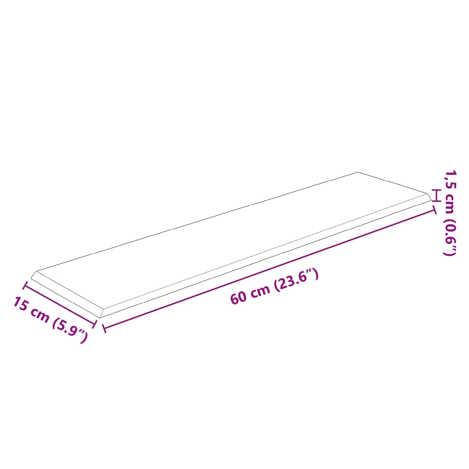 Juego de 12 cabezales de pared de tela azul de 60 x 15 cm para interiores, revestimiento moderno de pared con material de madera, aspecto rectangular, fácil montaje