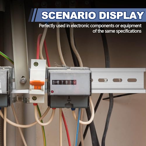 6 pcs din rail slotted aluminum 6 inch and 12 inch long 35mm wide 75mm high din rail mount aluminum metal slide rails for hardware component switch installing fixed solid state relay