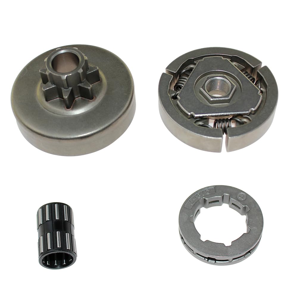 Piezas de jardín Conjunto de Jaula de Aguja para piñón de Tambor de Embrague, Compatible con Motosierra Stihl 038 038AV MS380 MS381 MS381N 1119 0007 1003 9512 933 3150