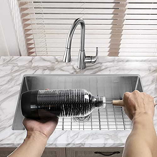LiangMai Flaschenbürste kompatibel mit SodaStream 1L Flaschen, Crystal PET und Duo Flaschen, KST-Flasche und 1L Glasflasche, als Gläserbürste, Flaschenreiniger mit Wollkopf & Lang Griff