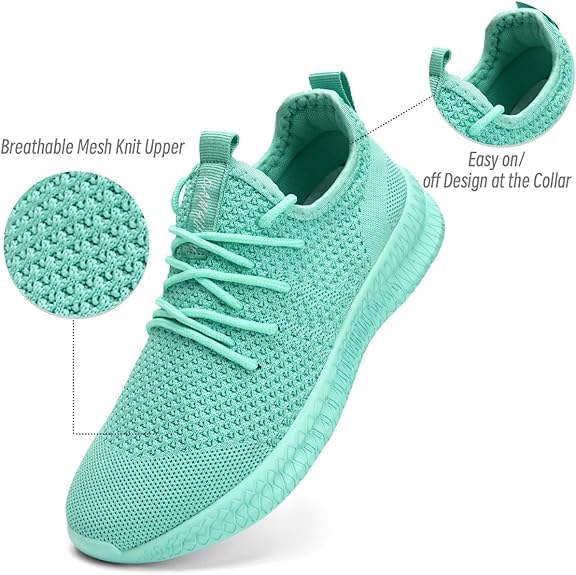 Image of Running Shoes for Women Slip On Tennis Walking Sneakers Sport Fashion Casual Workout Gym Athletic Hiking Nurse Non Slip Lightweight Breathable Trainers