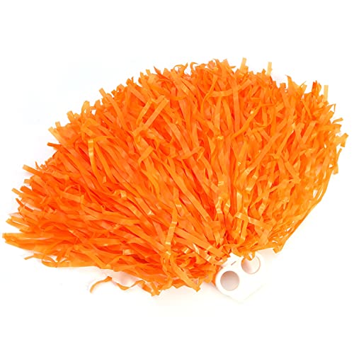 Cheerleader Pom Poms 8 Cores Acessórios de Dança Elásticos Coloridos Pom Poms para Festas (Laranja)