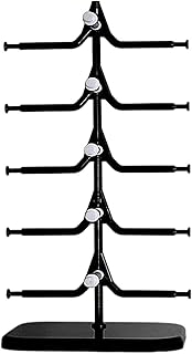 zlw-shop Soporte para Gafas 5 Capas Pantalla de Gafas de Sol Pantalla Estante Lentes Mostrar Soporte for 5 Pares Gafas Exhibición de Gafas de Sol (Color : Black White)